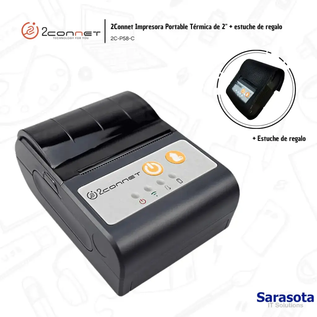 2Connet Impresora Portable Térmica de 2" + estuche de regalo