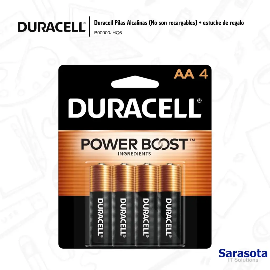Duracell Baterías 4 AA con Caja