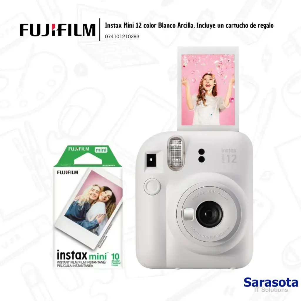Fujifilm Cámara Instax 12 Mini Blanco Arcilla