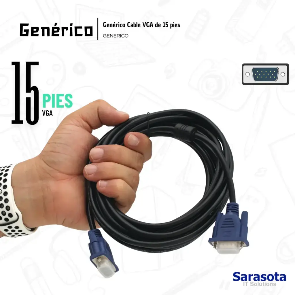 Genérico Cable VGA de 15 pies