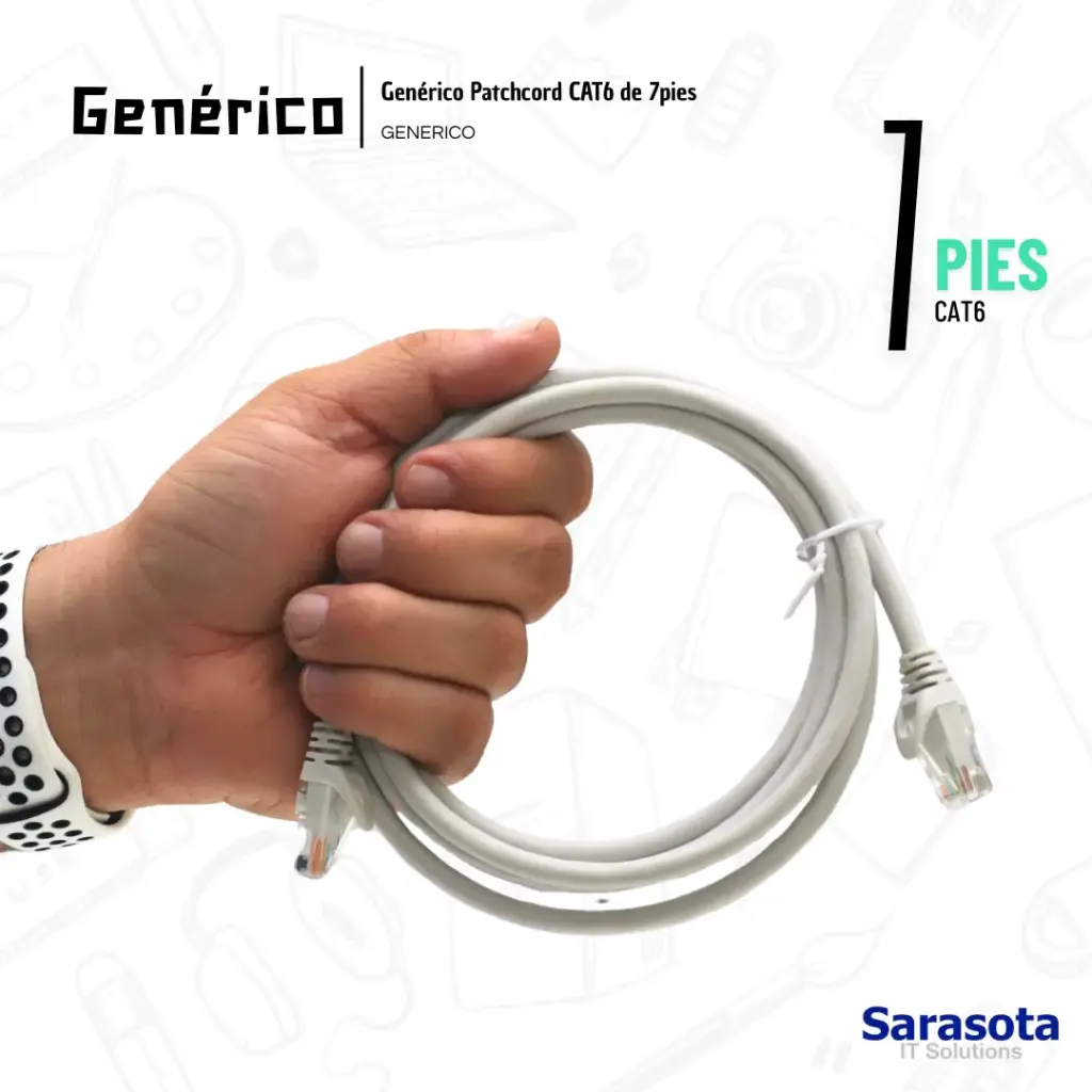 Genérico Patch Cord CAT6 RJ45 de 7 pies