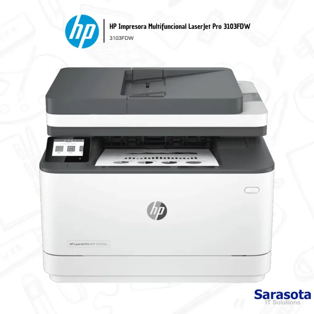 HP Impresora Multifuncional LaserJet Pro 3103FDW