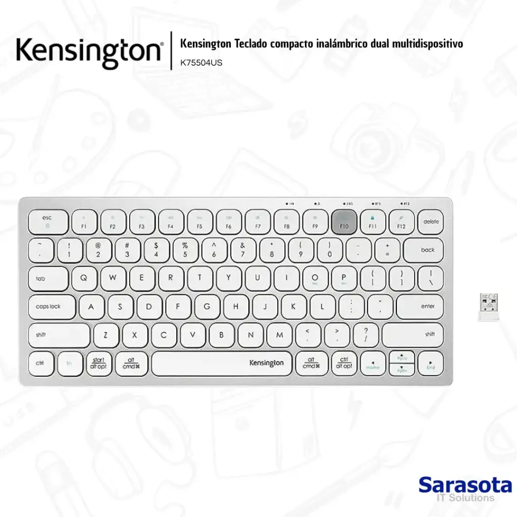 Kensington Teclado compacto inalámbrico dual multidispositivo