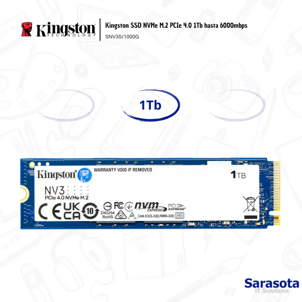 Kingston SSD Nvme NV3 M.2 1Tb