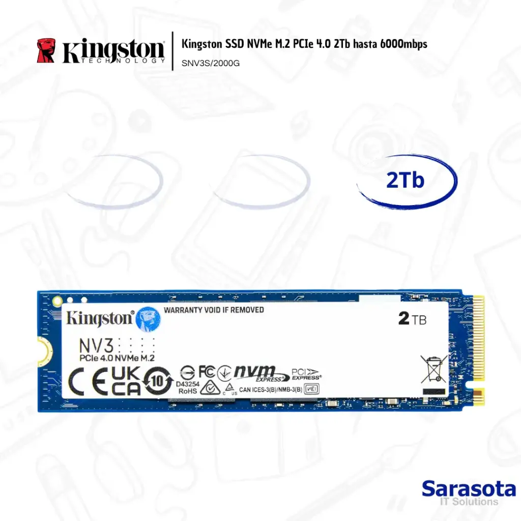 Kingston SSD Nvme NV3 M.2 2Tb