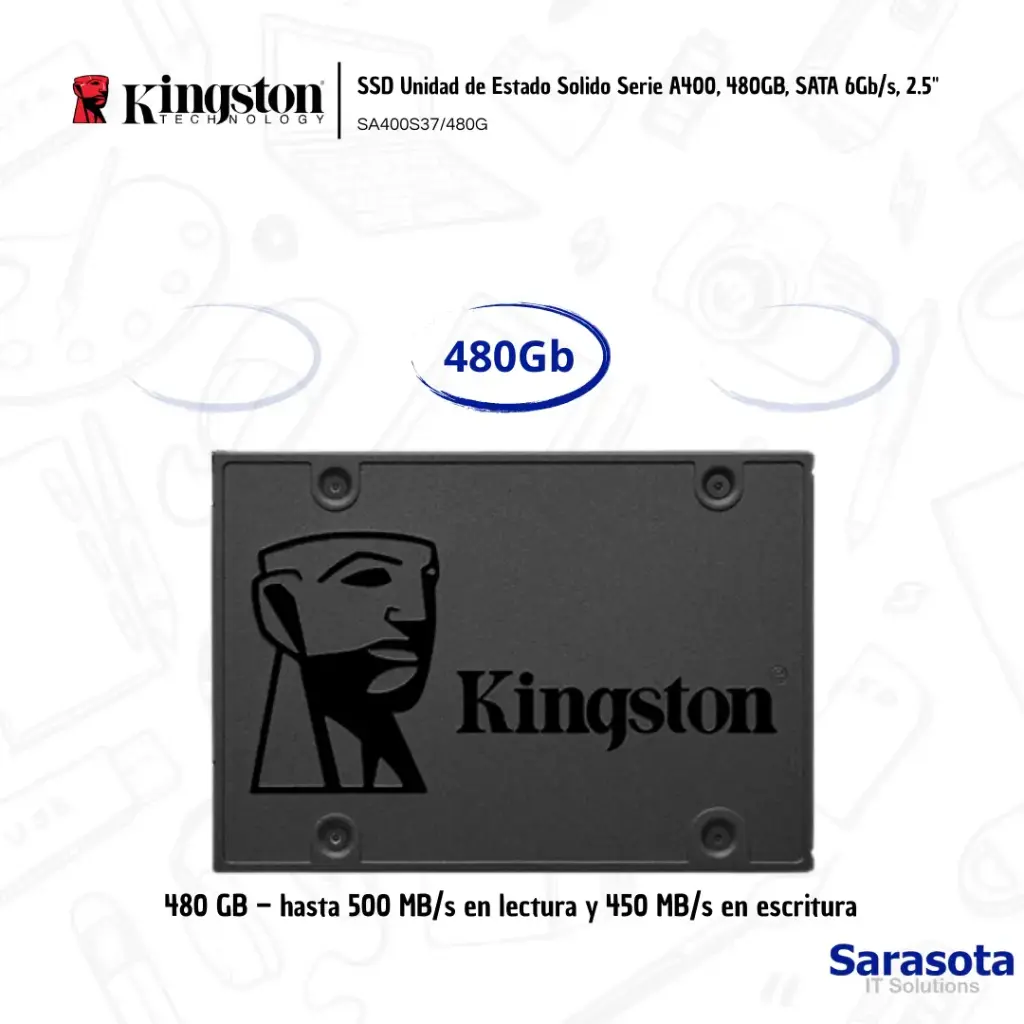 Kingston SSD SATA III A400 480Gb