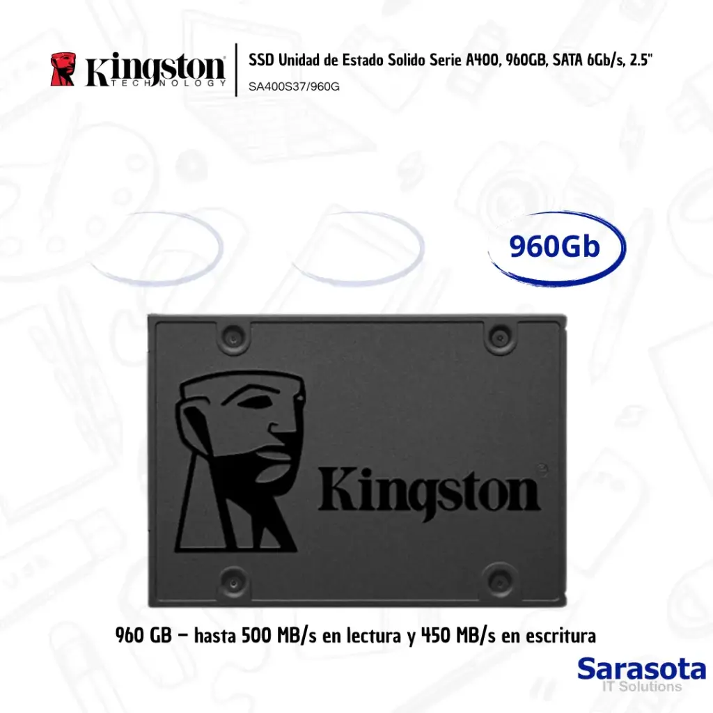 Kingston SSD SATA III A400 960Gb