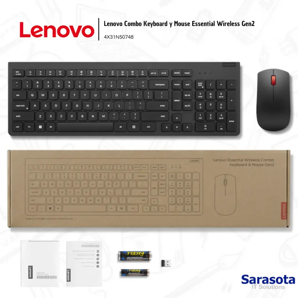 Lenovo Combo Mouse y Teclado Essential Wireless Combo Gen2