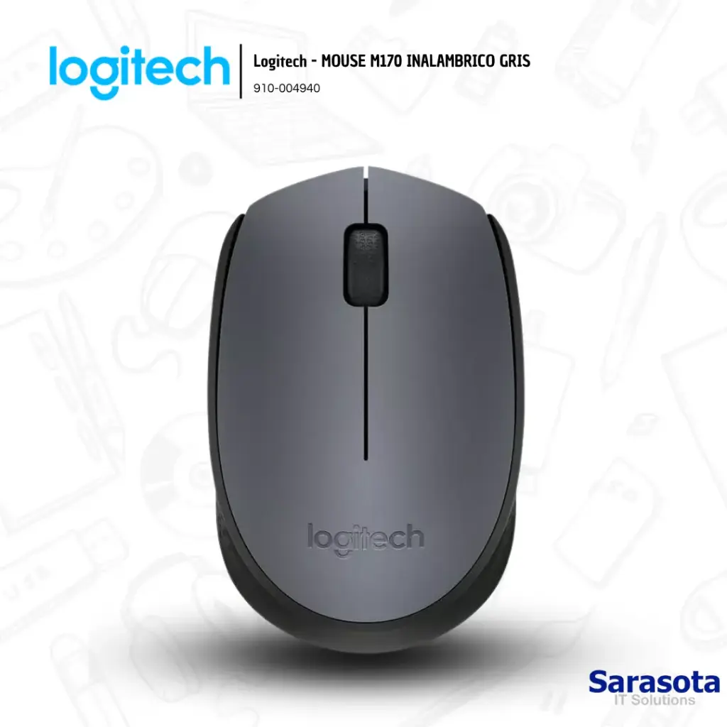 Logitech Mouse M170 Inalámbrico Negro (910-004940)
