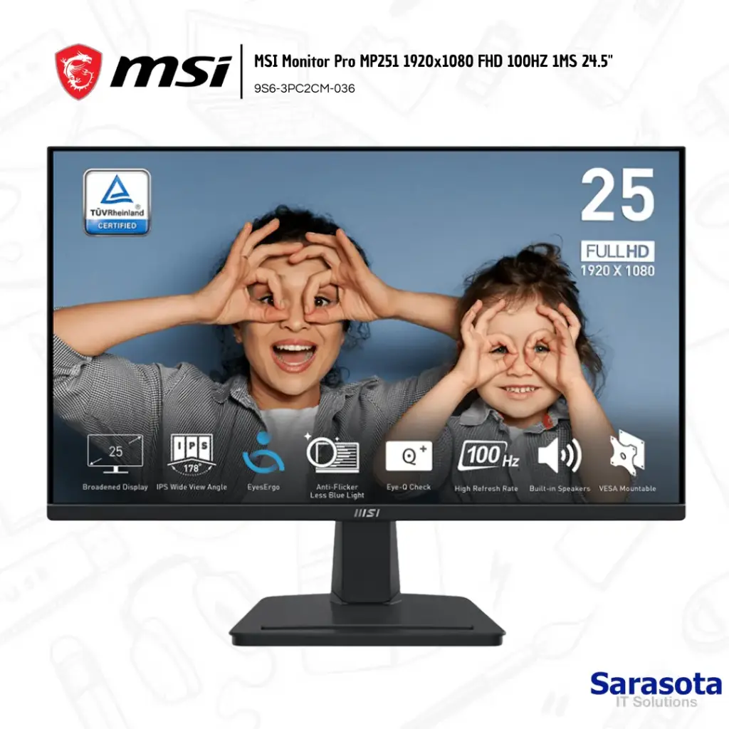 Msi Monitor Flat PRO MP251 25" 100hz