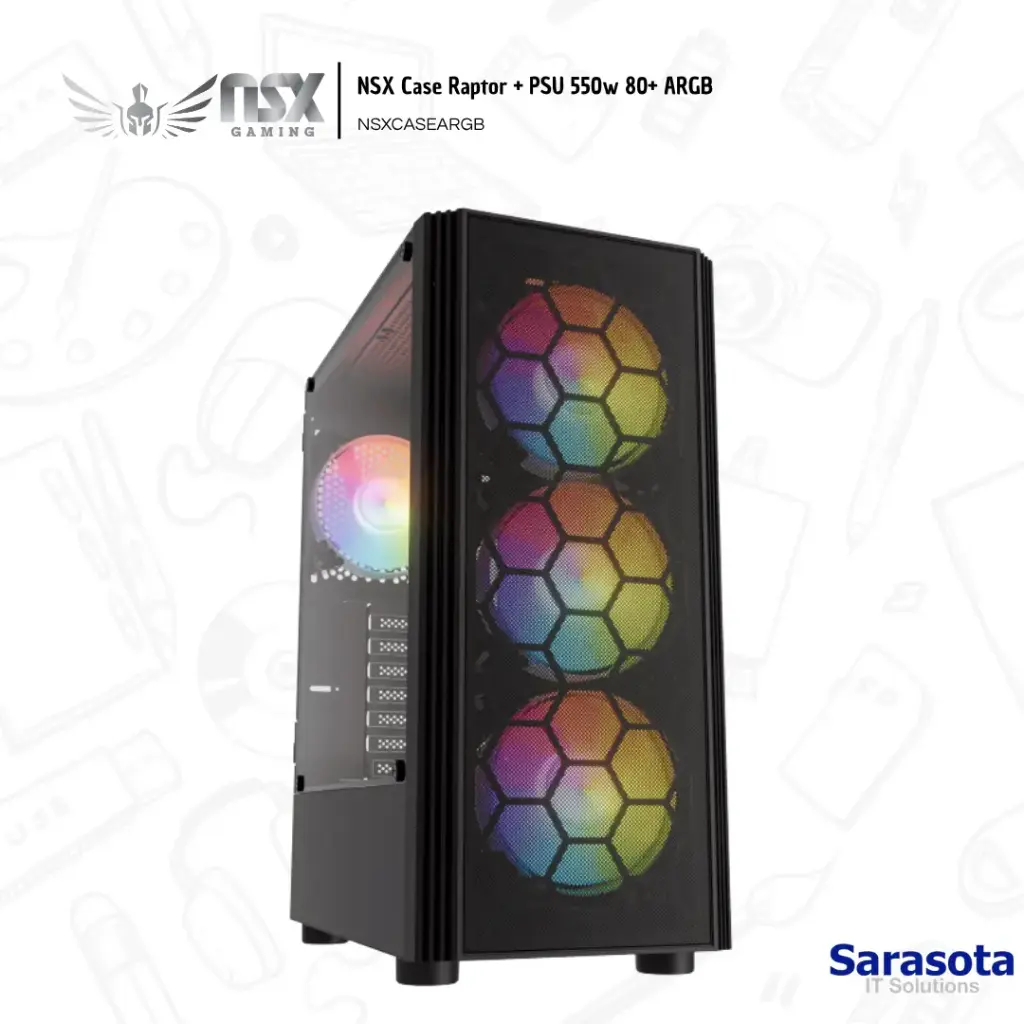 NSX Case Raptor + PSU 550w 80+ ARGB