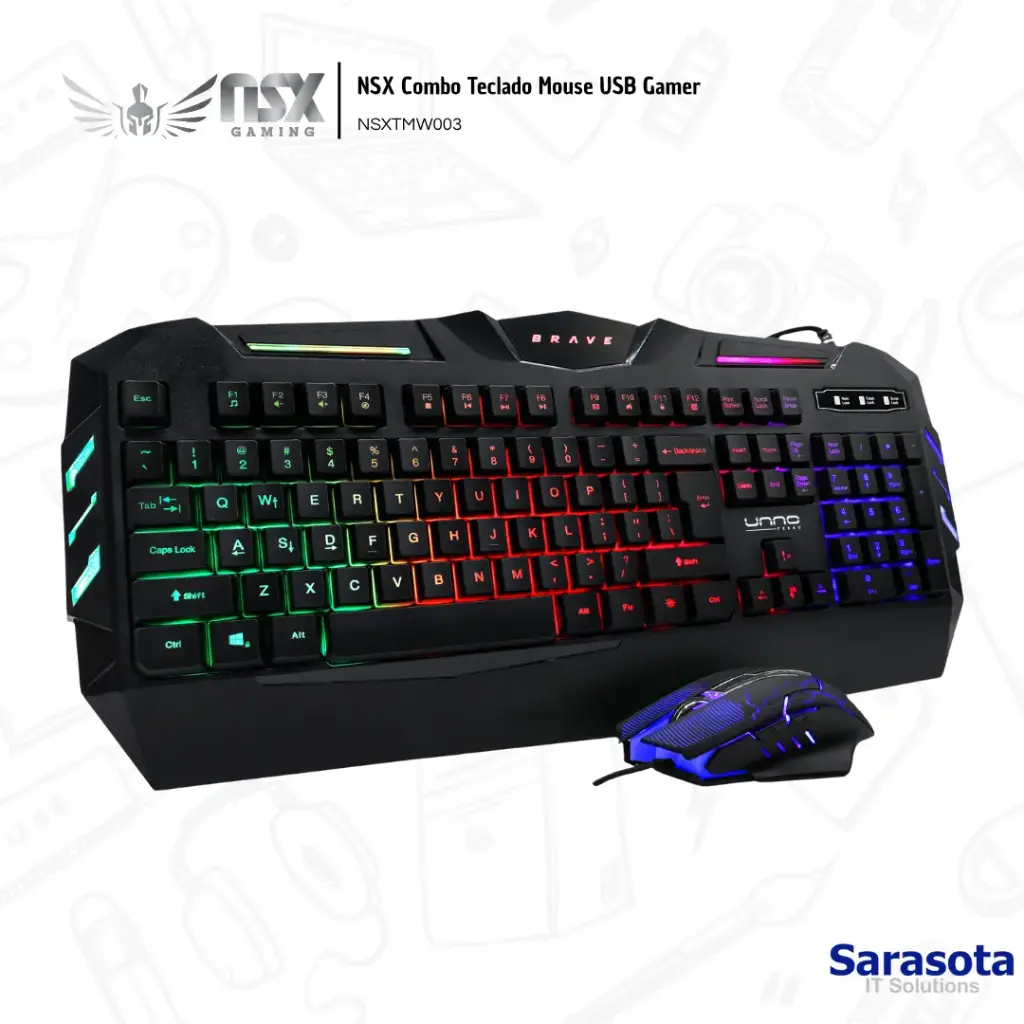 NSX Combo Teclado Mouse Gaming LED