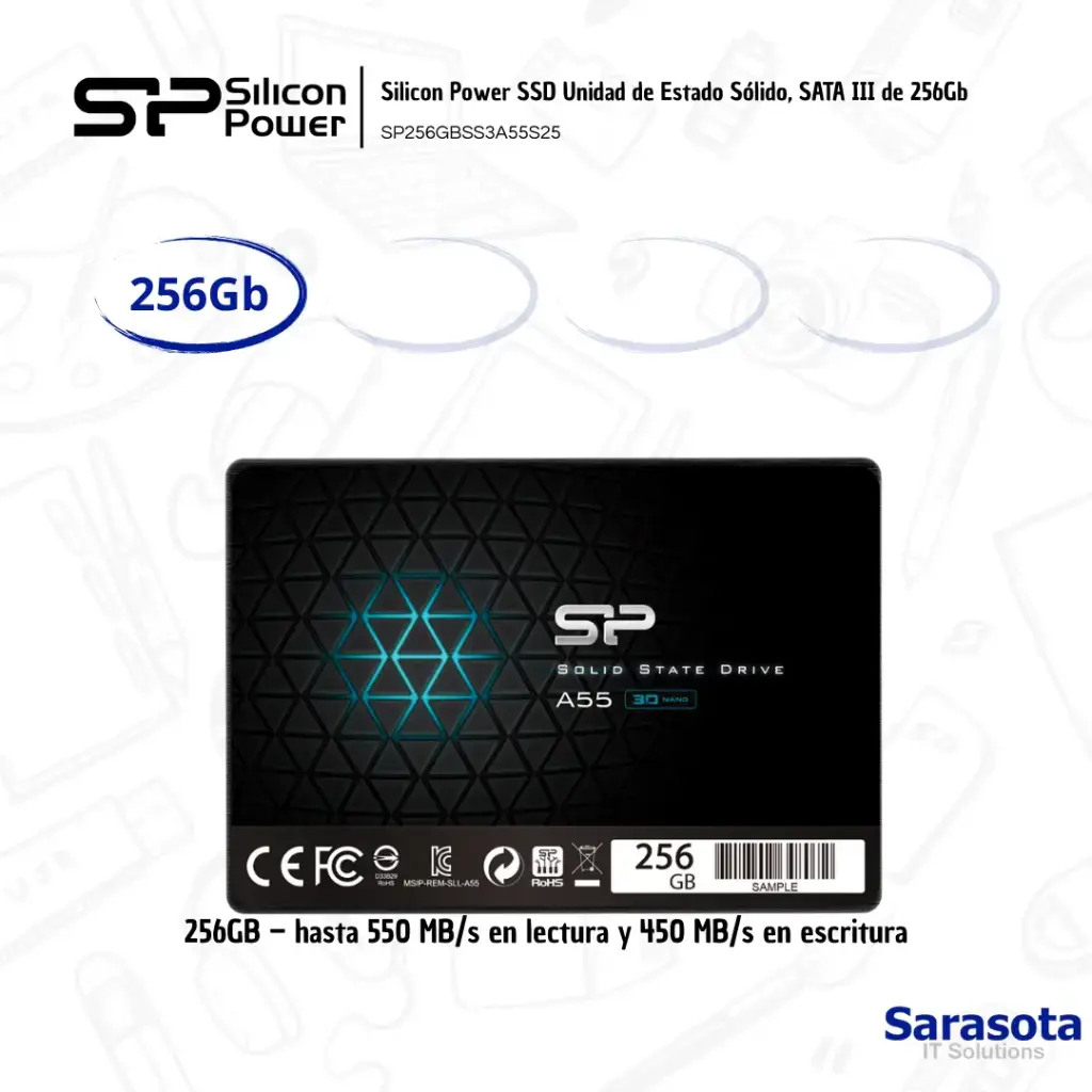 Silicon Power SSD SATA III A55 256Gb