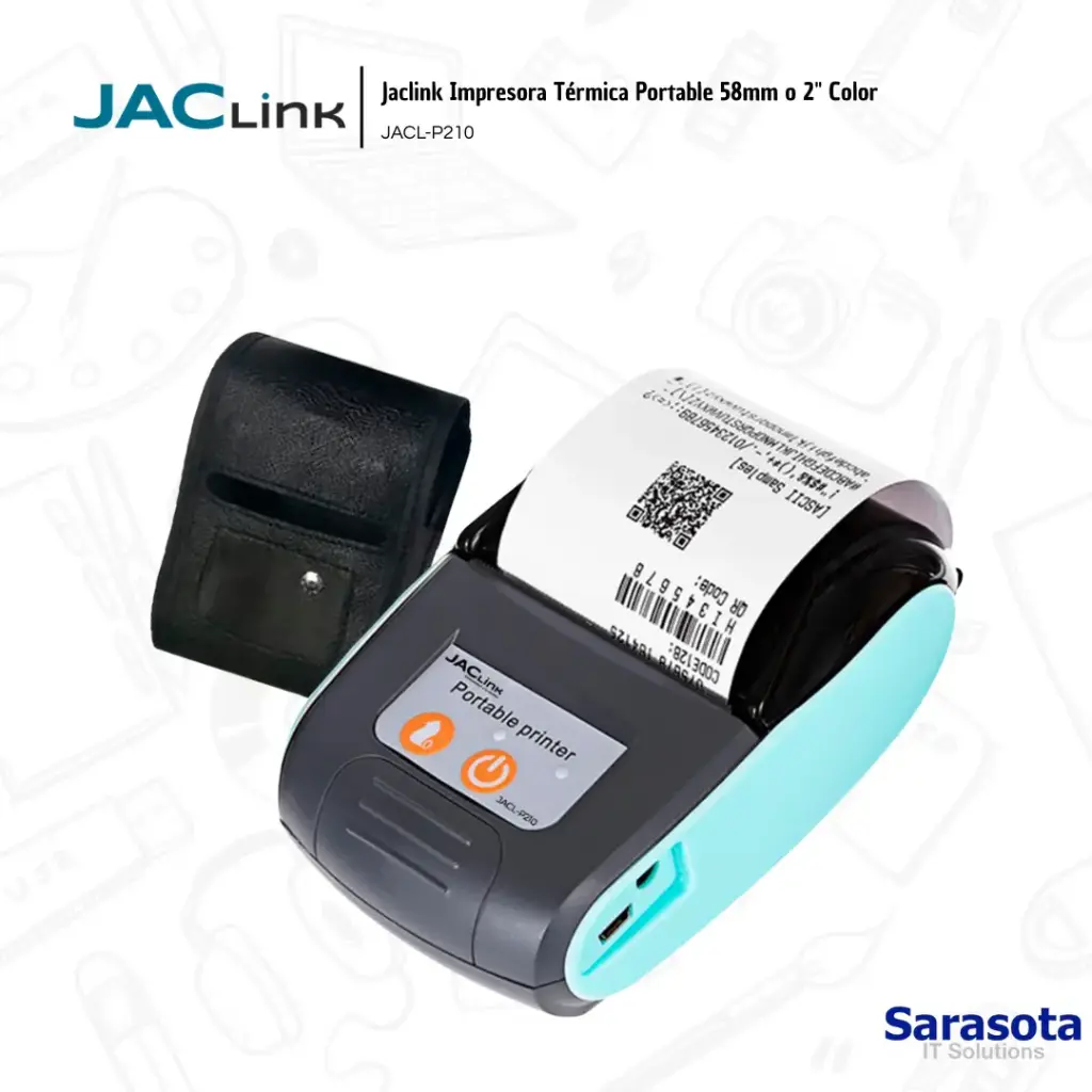 Jaclink Impresora Térmica Portátil 58mm o 2" JACL-P210
