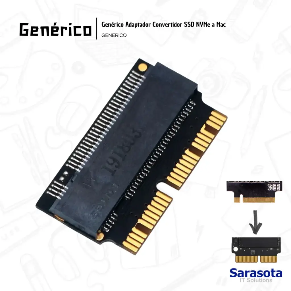 Genérico Adaptador Convertidor SSD NVMe a Mac