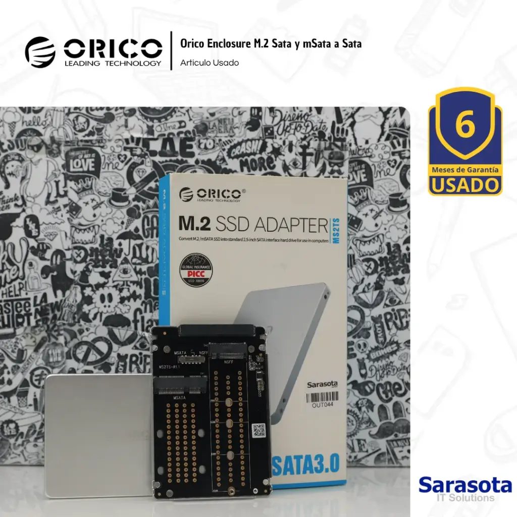 Outlet Orico Enclosure M.2 Sata y mSata a Sata