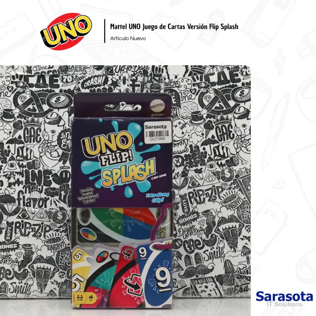 Outlet UNO Juego de Cartas Versión Flip Splash