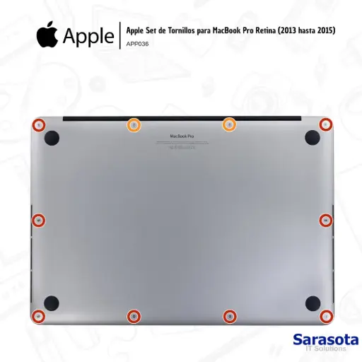 [APP036] Apple Set de Tornillos para MacBook Pro Retina (2013 hasta 2015)