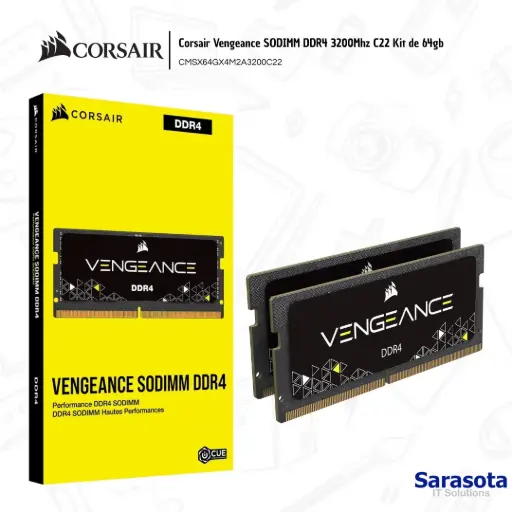 [COR005] Corsair RAM DDR4 Kit de 64Gb (32GbX2) SODIMM