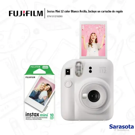 [FUJ001] Fujifilm Instax 12 Cámara Mini Blanco Arcilla