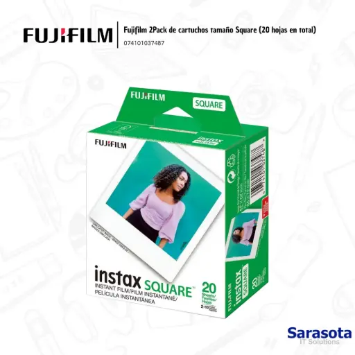 [FUJ004] Fujifilm Instax Cartuchos Square Film 2Pack (20 fotografías)