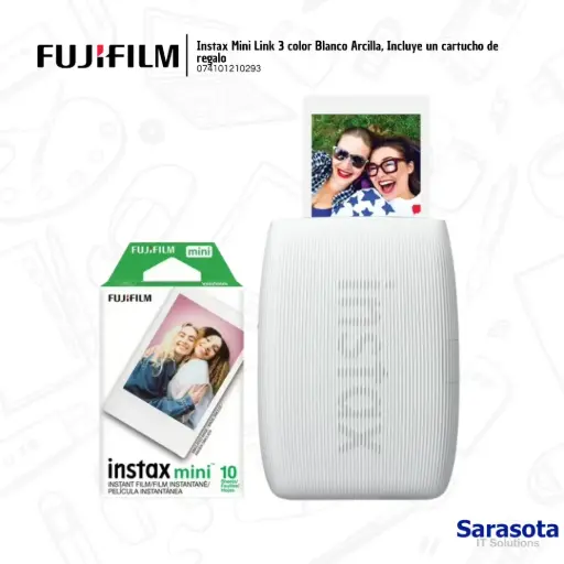 [FUJ006] Fujifilm Instax Impresrora Mini Link 3 Blanco Arcilla