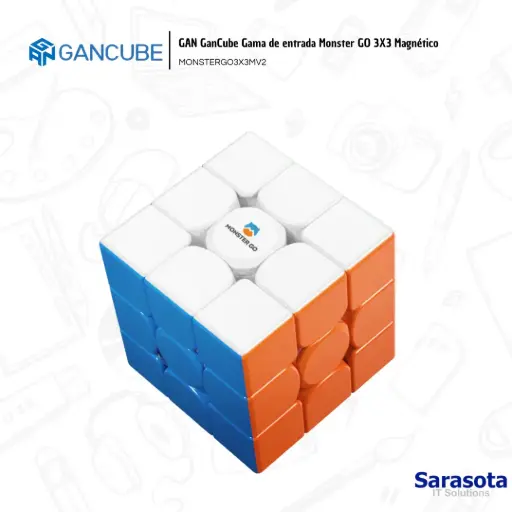 [GAN004] GAN Monster Go Cubo 3X3 Magnético (Principiantes)
