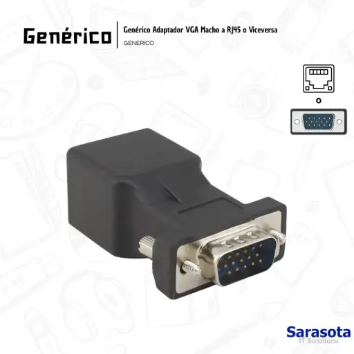 [GEN008] Genérico Adaptador VGA Macho a RJ45