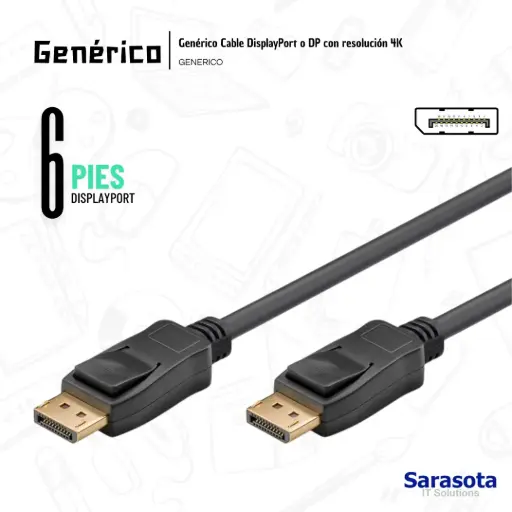 [GEN013] Genérico Cable DP A DP 1.8m