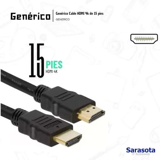 [GEN014] Genérico Cable HDMI 15 Pies 4k