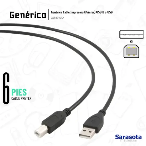 [GEN021] Genérico Cable USB-B Impresora o Printer