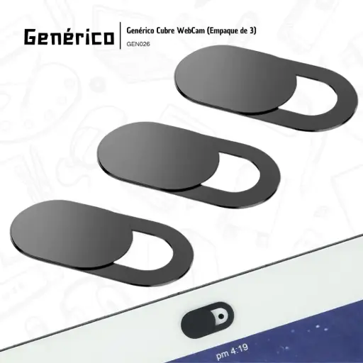 [GEN026] Genérico Cubre Webcam (empaque de 3)