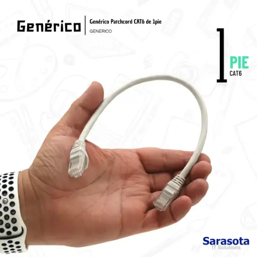 [GEN032] Genérico Patch Cord CAT6 RJ45 de 1 pie