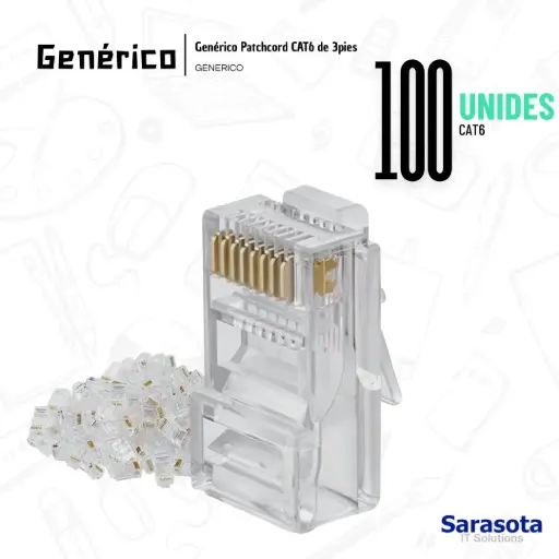 [GEN044] Genérico Terminal CAT6 100 Unidades