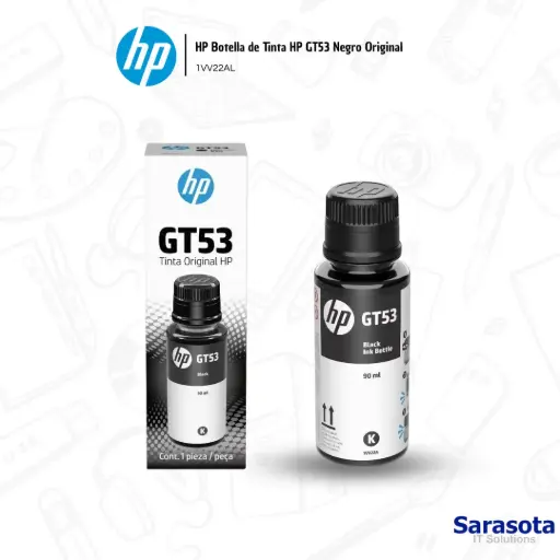 [HP0004] HP Botella de Tinta HP GT53 Negro Original 1VV22AL