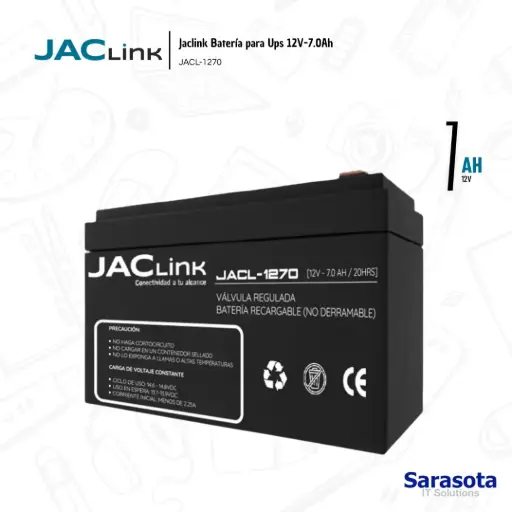 [JAC002] Jaclink Batería 12V 7.0Ah JACL-1270