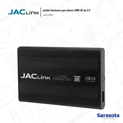 [JAC004] Jaclink Enclosure USB 3.0 Para Discos De 2.5 JACL-E001