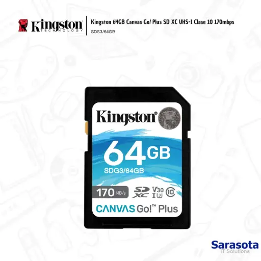 [KIN006] Kingston SD Canvas Go Plus 64Gb 170mbps