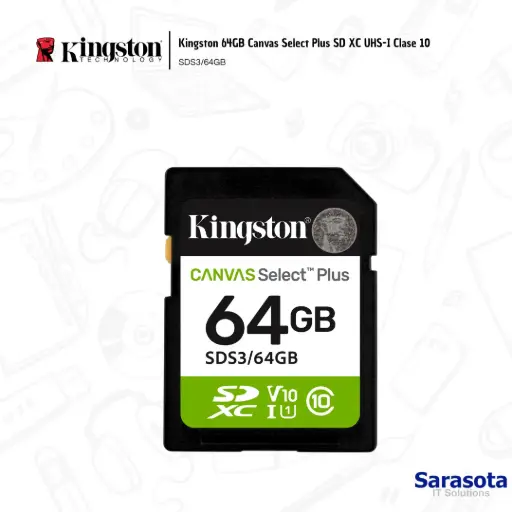 [KIN007] Kingston SD Canvas Select Plus de 64Gb 100mbps