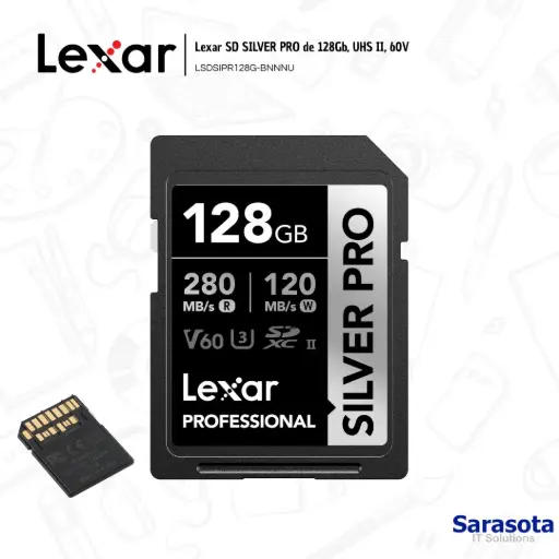 [LEX001] Lexar SD Silver Pro de 128 GB UHS-II
