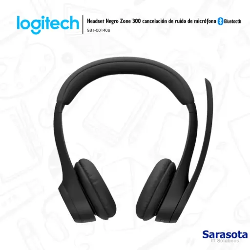 [LOG005] Logitech Audífono Zone 300 con micrófono Bluetooth Negro (981-001406)