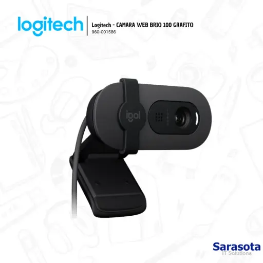 [LOG007] Logitech Cámara Web BRIO 100 Grafito Full HD (960-001586)