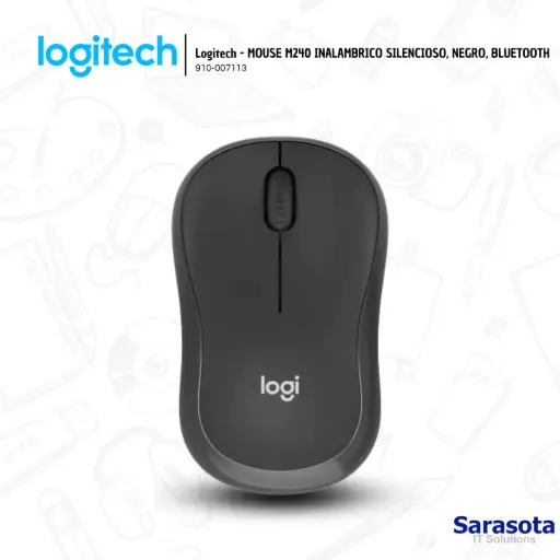 [LOG022] Logitech Mouse M240 Inalambrico Silencioso (910-007113)