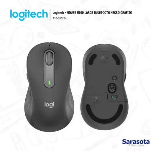 [LOG025] Logitech Mouse M650 Large Bluetooth Negro (910-006231)