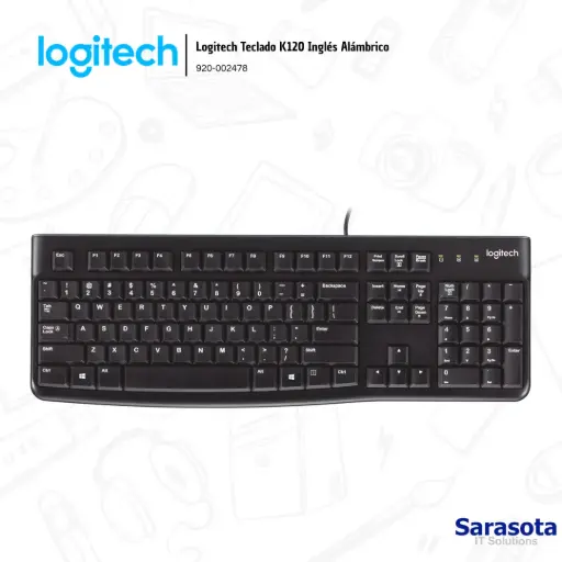 [LOG028] Logitech Teclado K120 Inglés Alámbrico (920-002478)