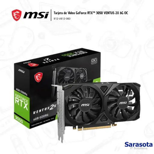 [MSI016] Msi Tarjeta Video GeForce RTX 3050 VENTUS 2X 6G OC