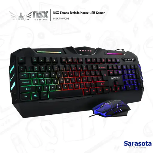 [NSX002] NSX Combo Teclado Mouse Gaming LED