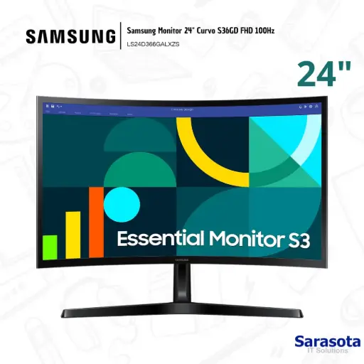 [SAM001] Samsung Monitor Curvo S36GD 24" FHD 100Hz LS24D366GALXZS