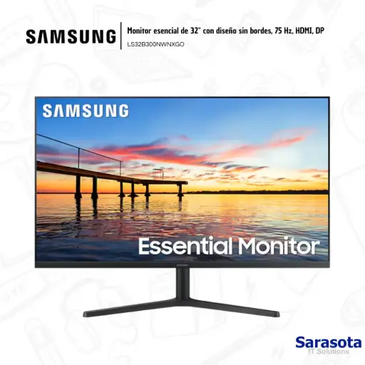 [SAM005] Samsung Monitor Essential Monitor 32" S30B LS32B300NWNXGO