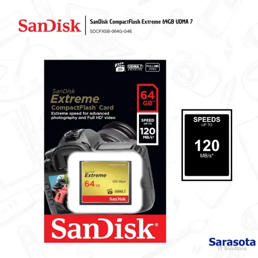 [SAN002] SanDisk Extreme CompactFlash 64GB UDMA 7